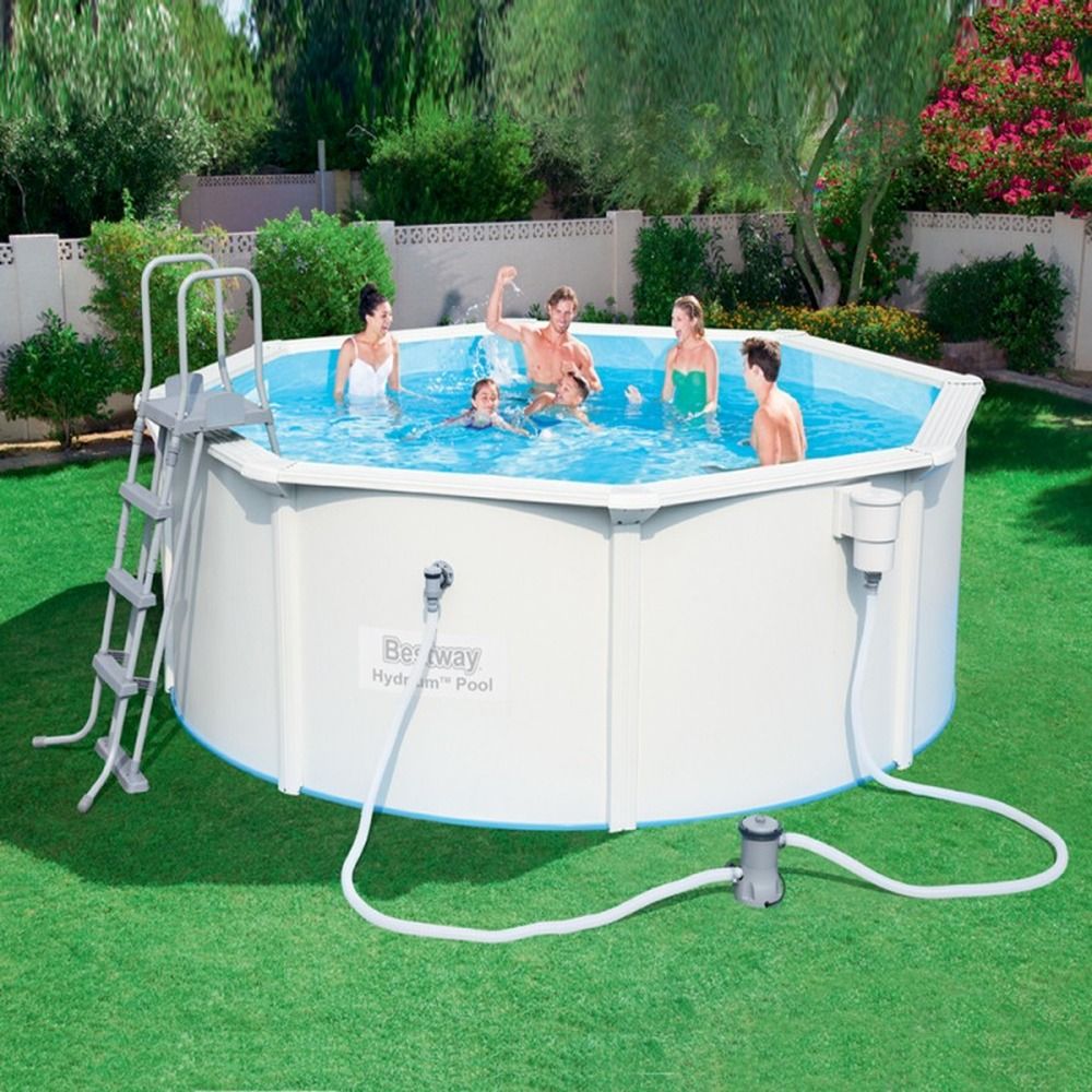 Стальной бассейн Bestway 56563 BW, Hydrium Pool Set 300х120см, 7630л, фильтр-насос, лестница фото 3